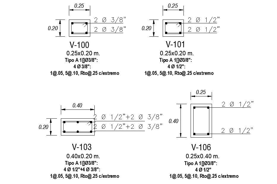 Column section plan autocad file