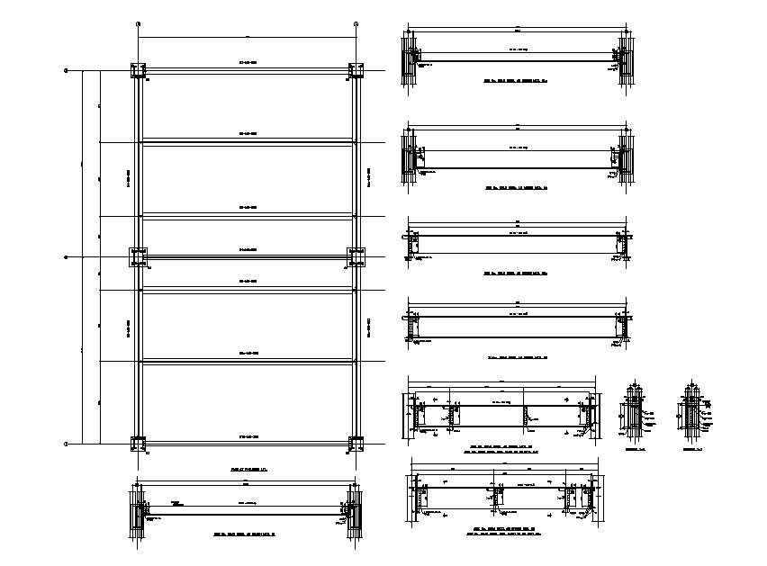 Column And Beam Joint Section CAD Drawing DWG File