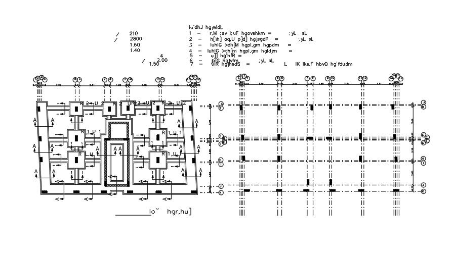 Column Footing And Beam Plan AutoCAD File