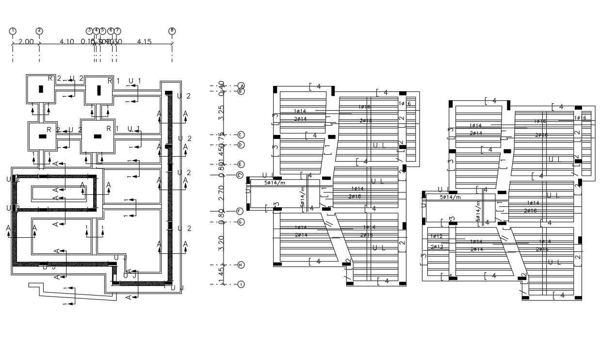 Column Footing And Slab Bar Structure Design of House Project