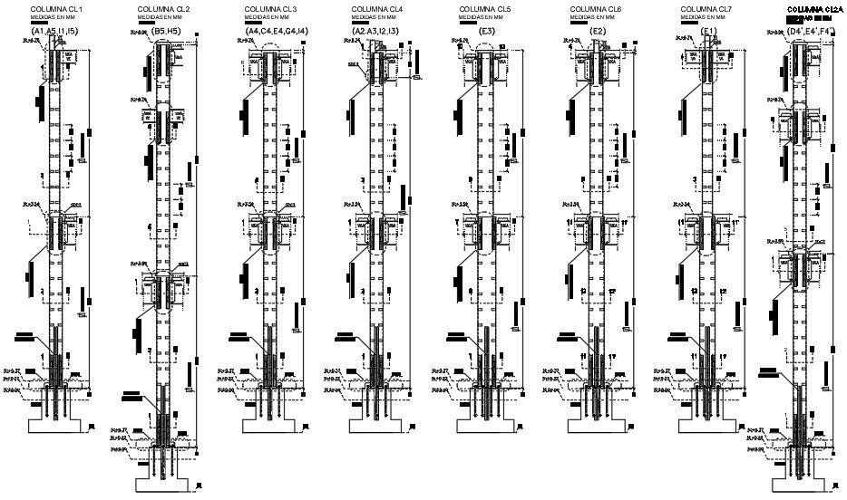 Column Footing Section Drawing Download Free DWG File