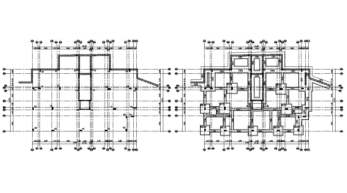 Column Foundation Design Structural CAD Plan