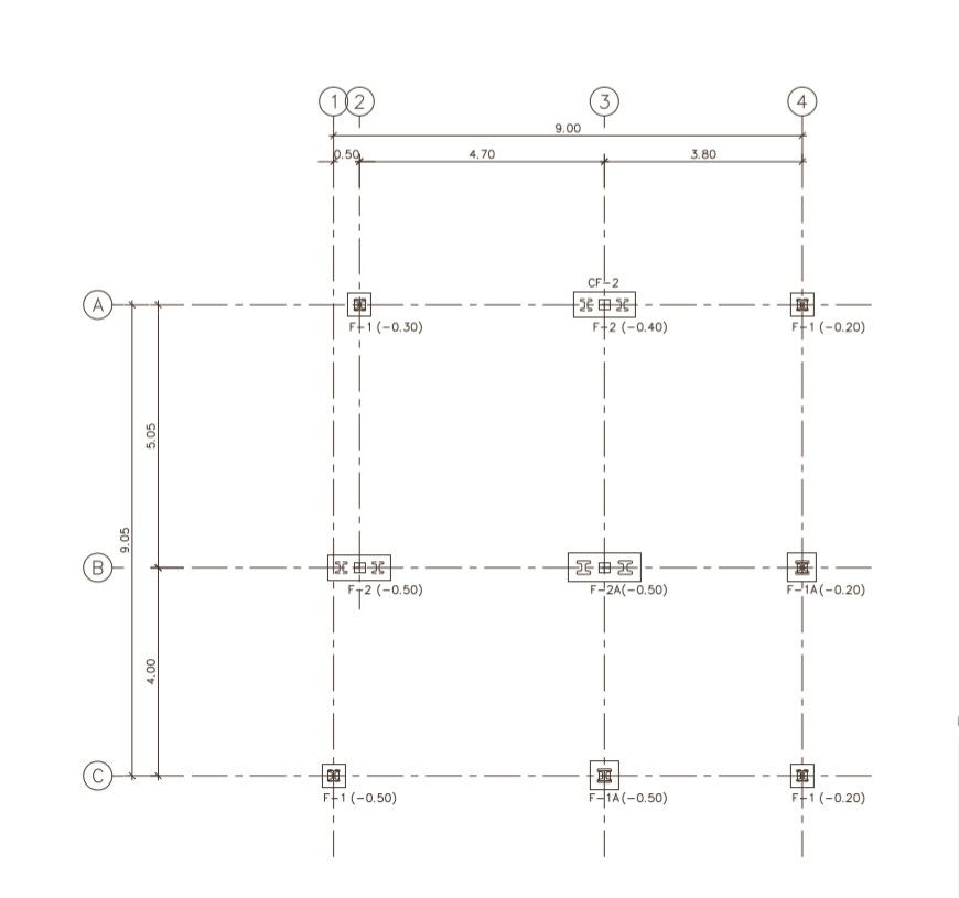 Column Layout DWG Autocad File free Download.