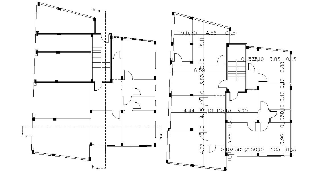 Column Marking Layout Plan CAD Drawing