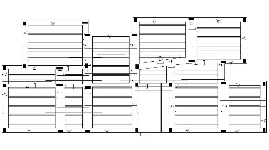 Column and RCC Slab Structure Design Detailed CAD Drawing