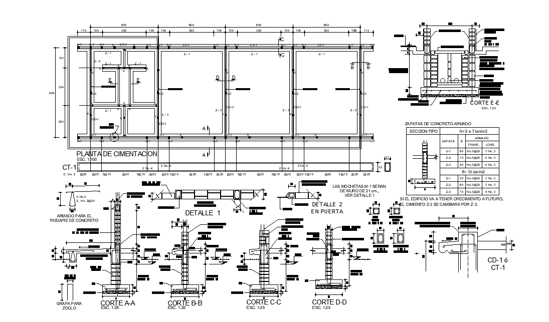 Column and beam section of the laboratory is given in this 2D Autocad DWG drawing file. Download the 2D Autocad DWG drawing file.