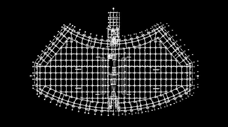 Column connection 274x140m industrial plan