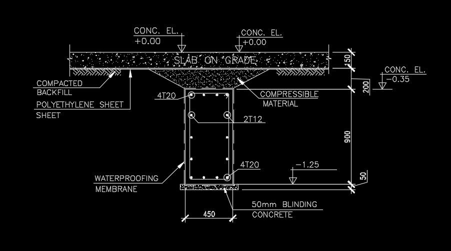 Column cum slab reinforcement detail drawing plan is given in this file