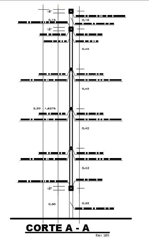 Column detail drawing is given in this AutoCAD model. Download now.