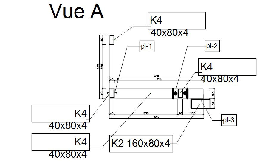 Column joints design in AutoCAD 2D drawing, dwg file, CAD file