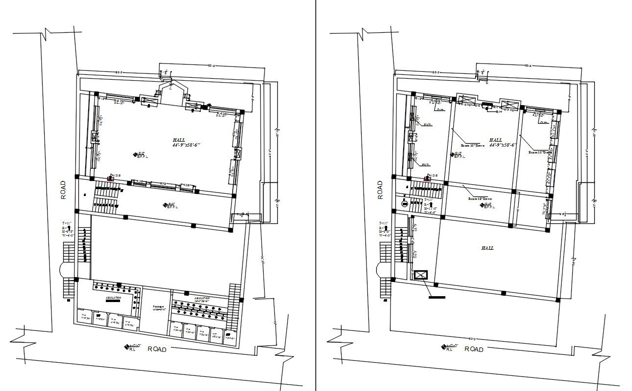 Column layout plan of the mosque in AutoCAD 2D drawing, CAD file, dwg file