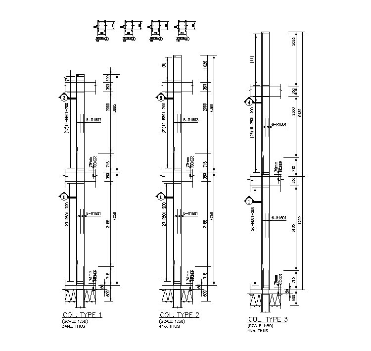 Column type of 80x50m compositing and recycle plant is given in this Autocad drawing file.  Download now.