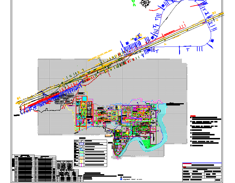 Combined Master Plan of Saraikela steel Industrial Project dwg file.