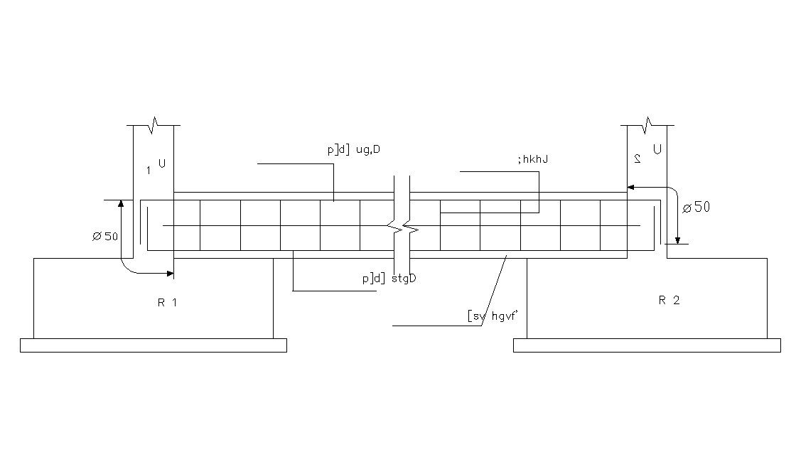 Combined Footing RCC Structure Design CAD Drawing