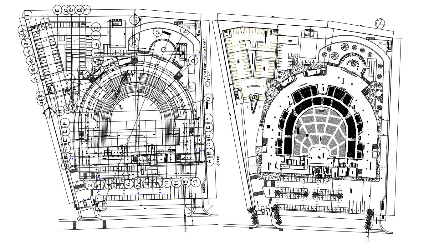 Commerce Auditorium Building Layout Plan Download