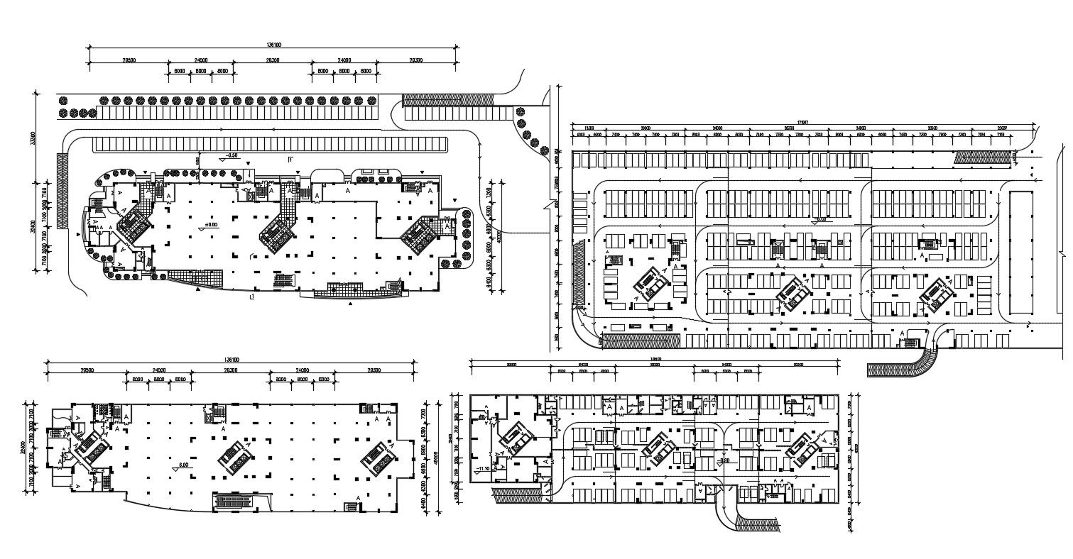 Commerce Building Construction Plan CAD File