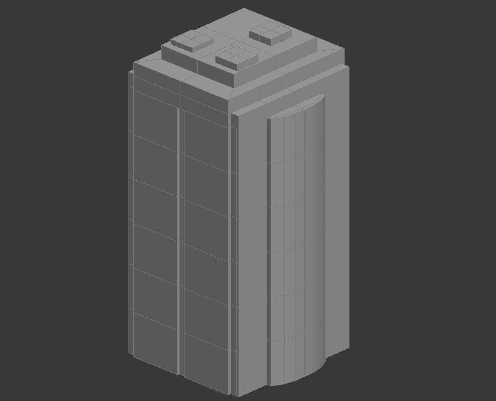 3D Commercial Building Block Elevation Design for Urban Project files