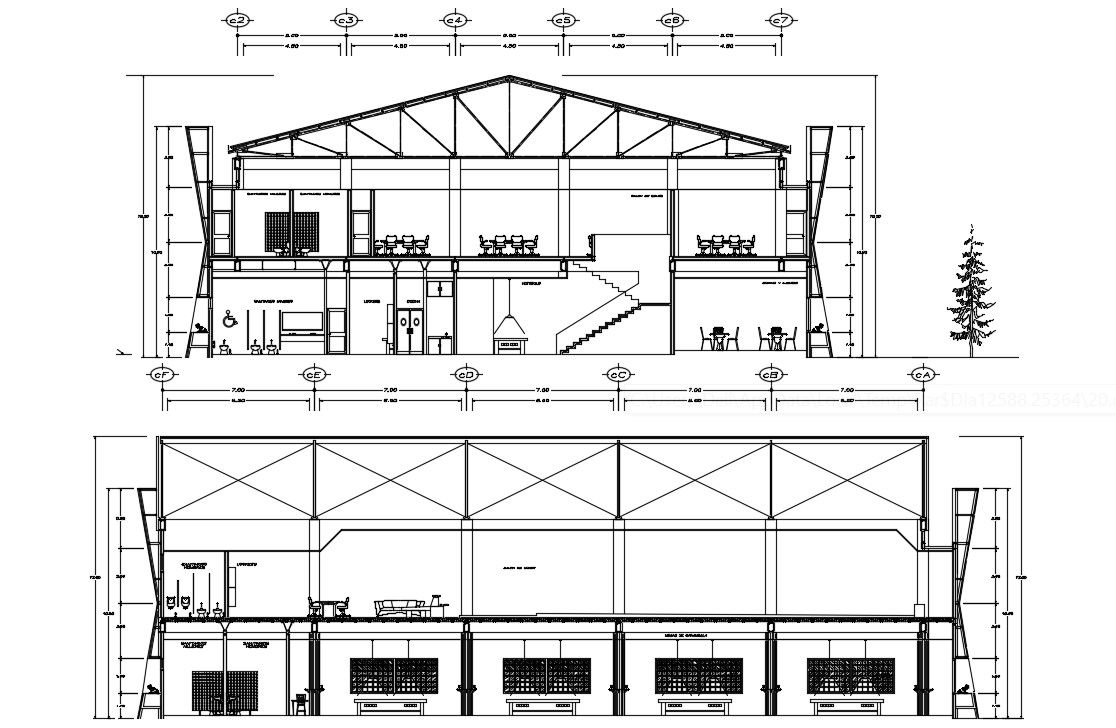 Commercial Building Construction Drawing AutoCAD File Free
