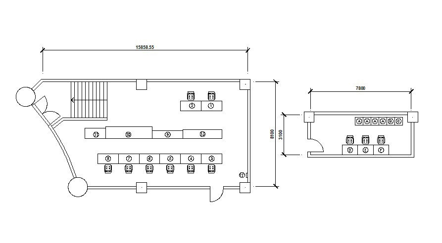 Commercial Building Design CAD Drawing