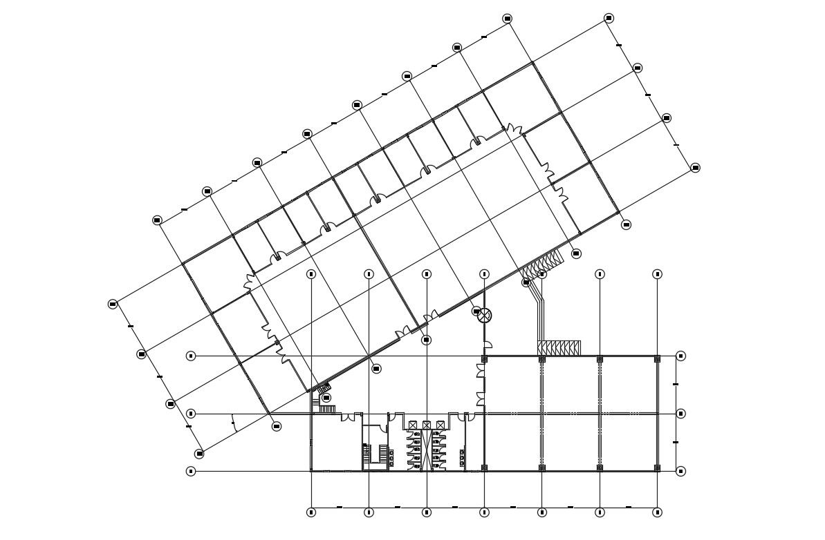 Commercial Building Design Floor Plan DWG Free Download