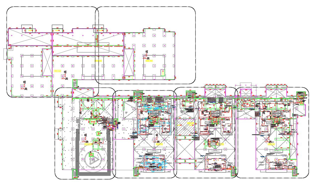 Commercial Building Electrical Floor Plan Layout AutoCAD File