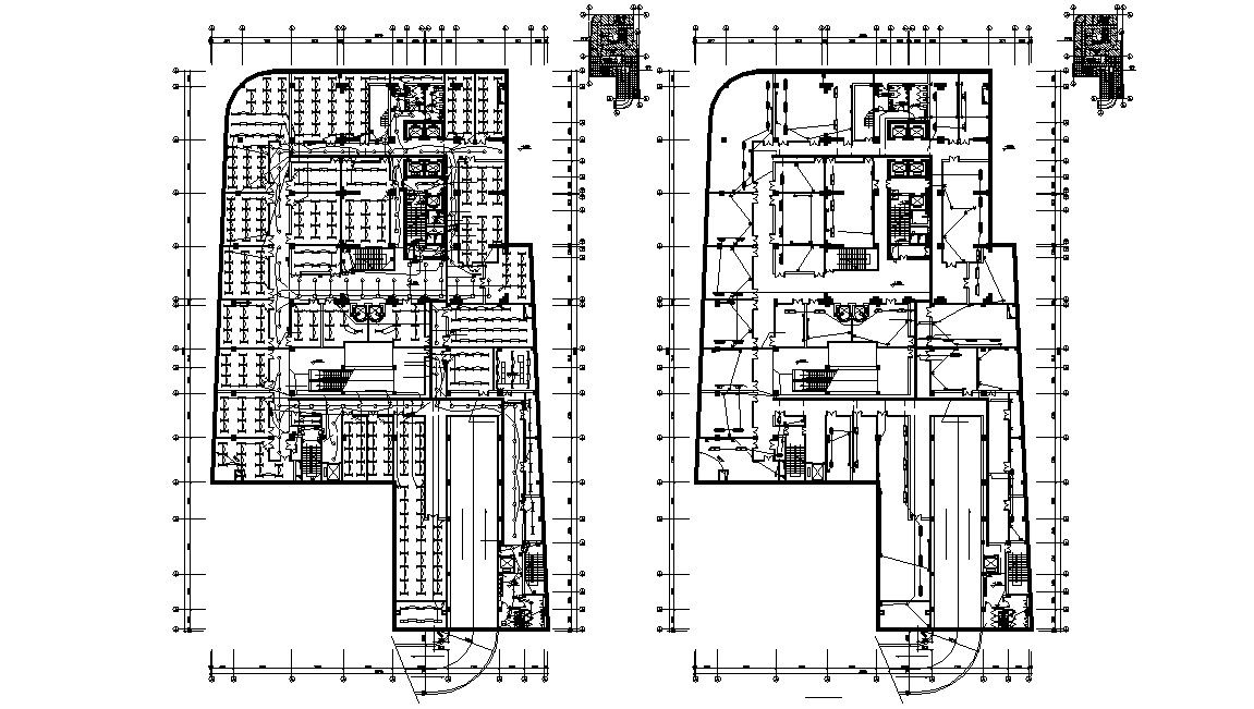 Commercial Building Electrical Layout Plan CAD File