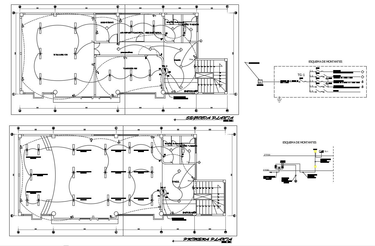 Commercial Building Electrical Plan DWG for Architects and Engineers