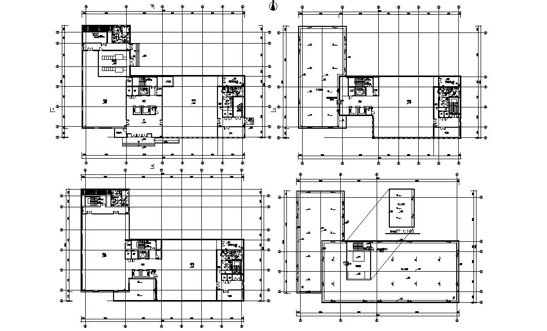 Commercial Building Floor Plan CAD File