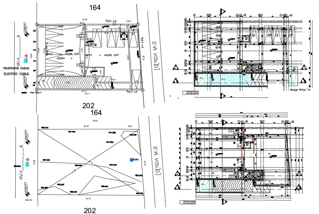 Commercial Building Floor Plan With Basement Parking DWG File