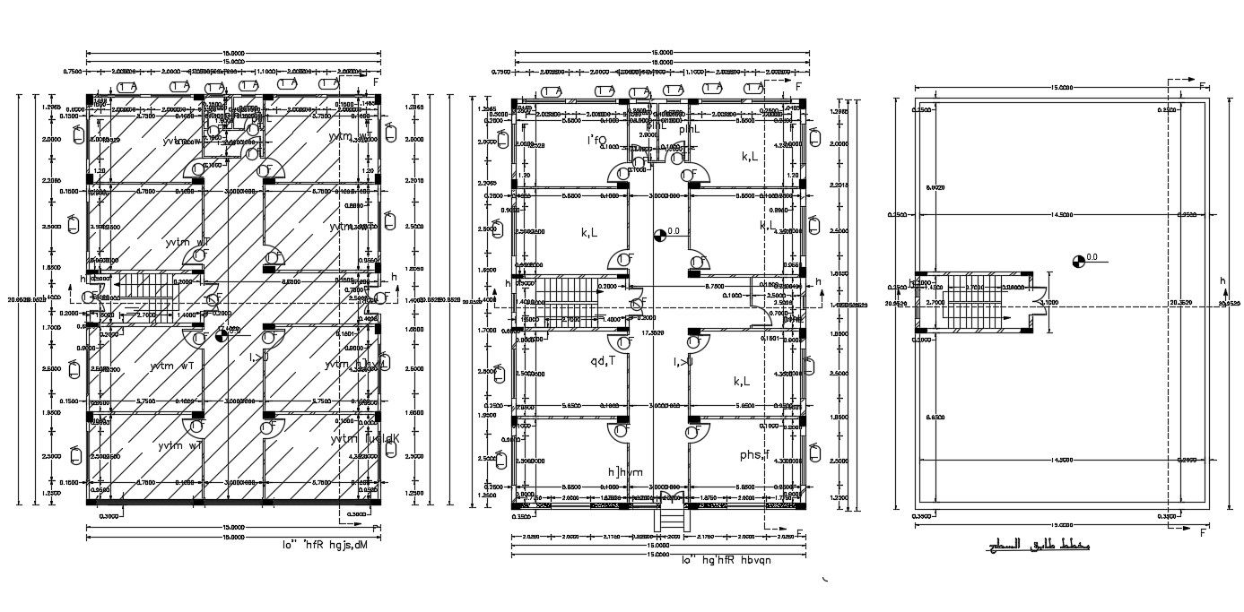 Commercial Building Floor Plan With Dimension DWG File