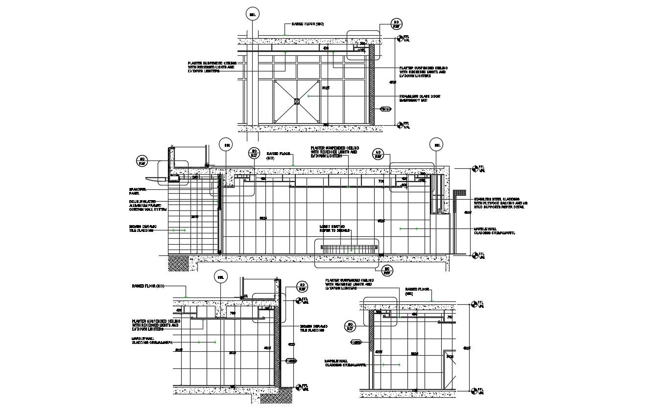 Commercial Building Ground floor Level CAD Drawing
