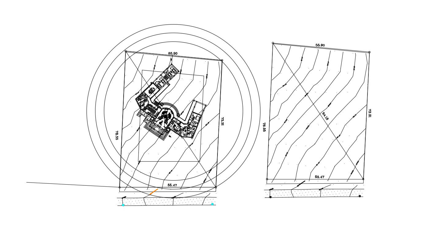 Commercial Building Plan DWG File Free Download
