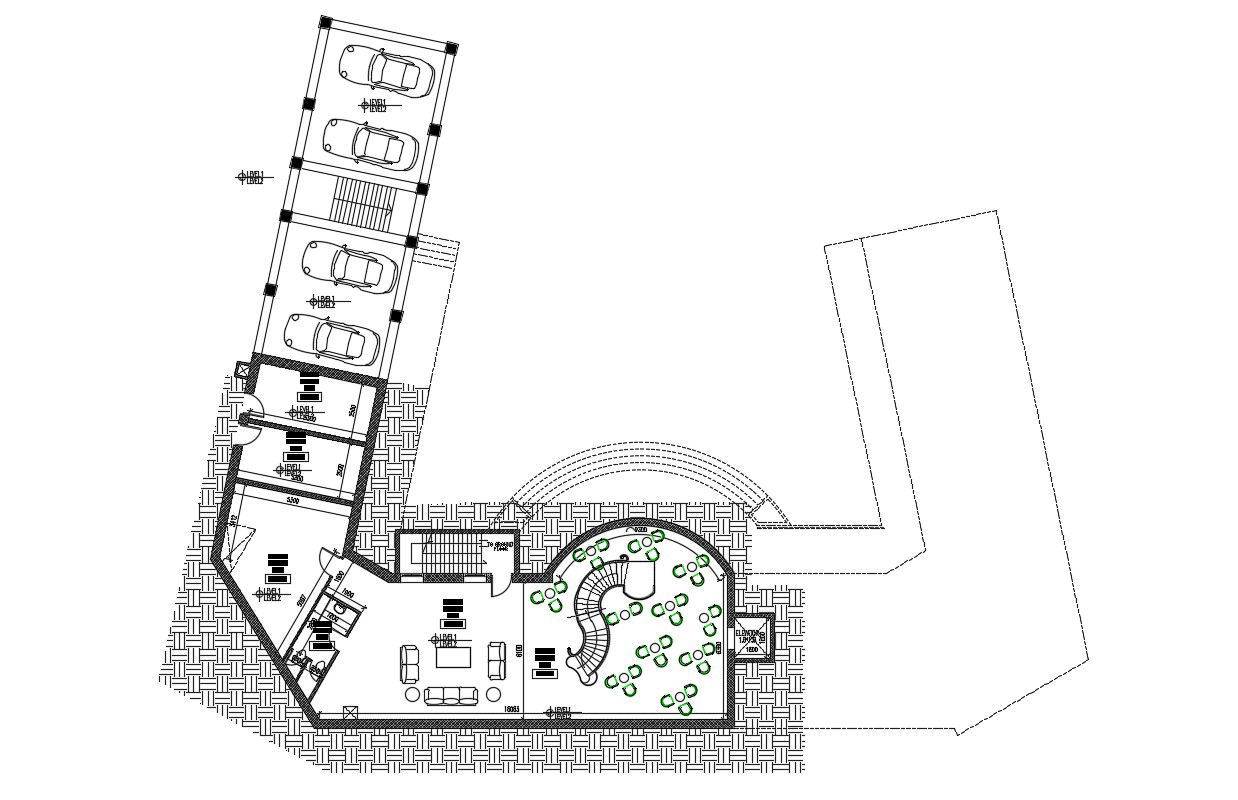 Commercial Building Plan DWG File Free Download