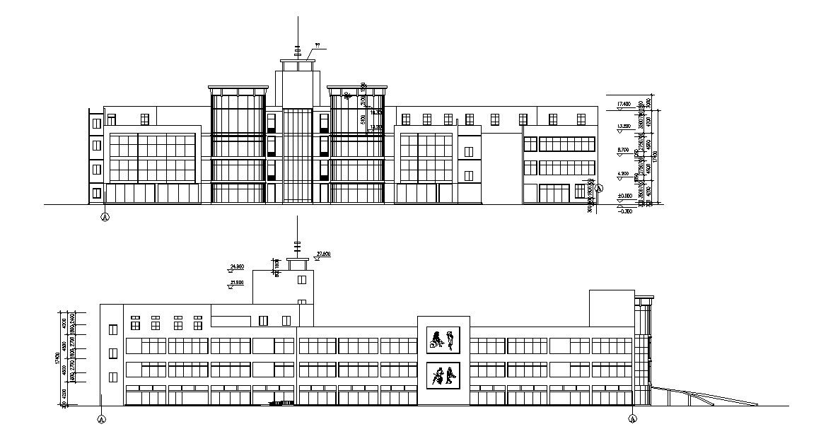 Commercial Building Design DWG File  