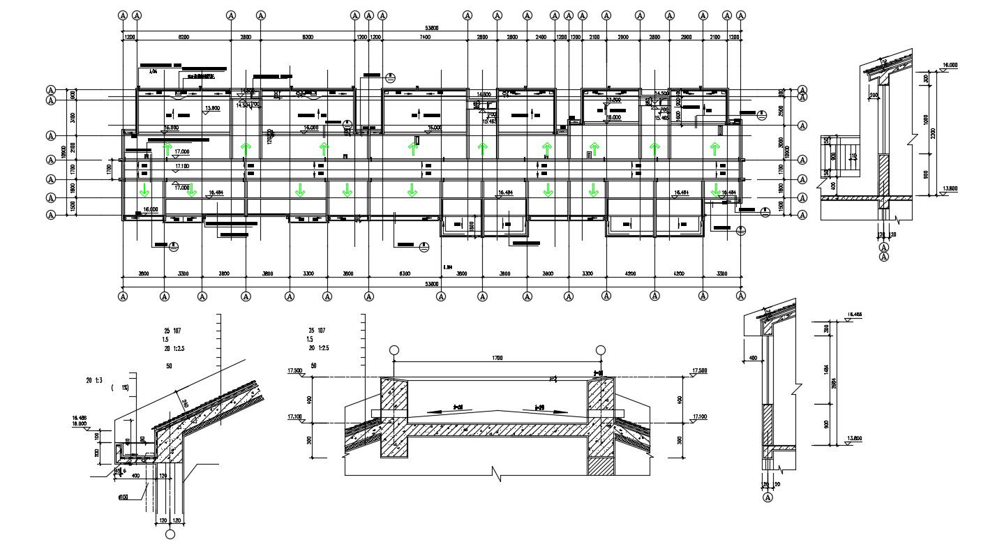 Commercial Building Plan With Working Drawing AutoCAD File