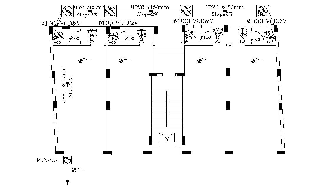 Commercial Building Plumbing Design AutoCAD File Drawing
