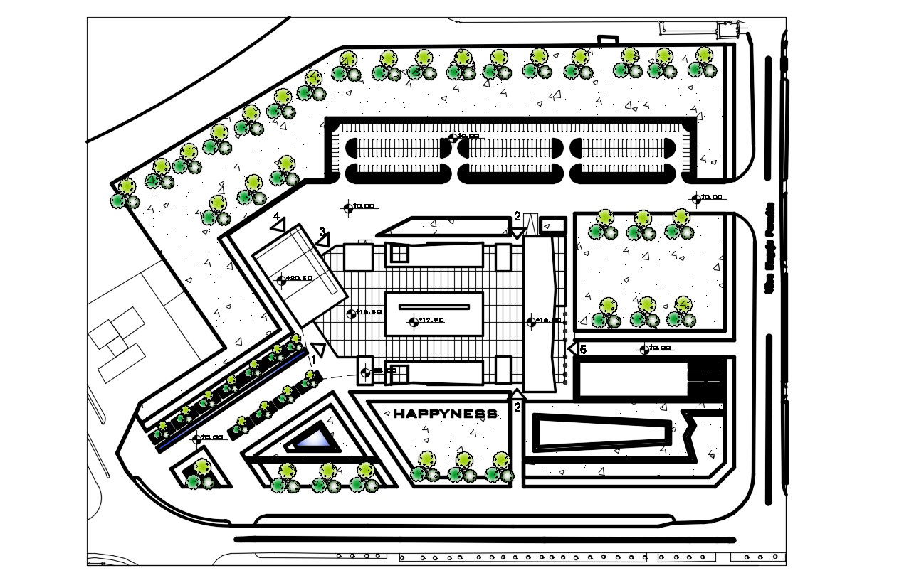 Commercial Building area plan autocad file