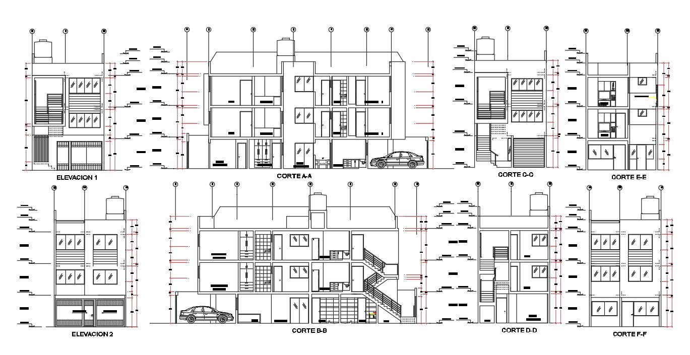 Commercial Building design DWG file
