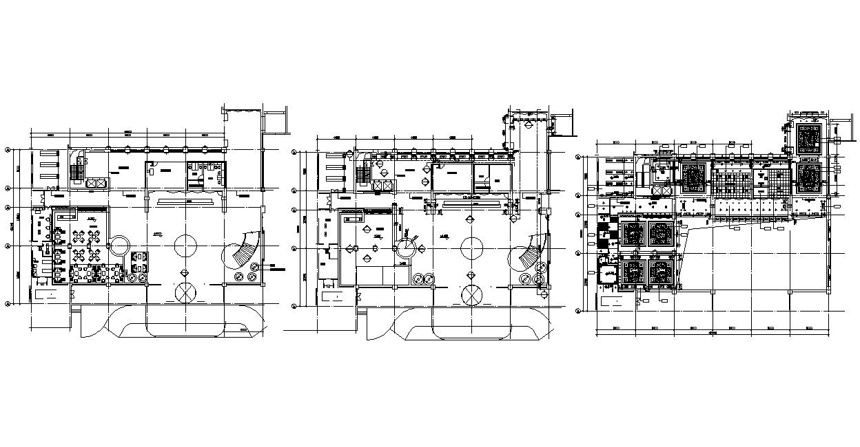 Commercial Complex Floor Plans With Working Drawing AutoCAD File