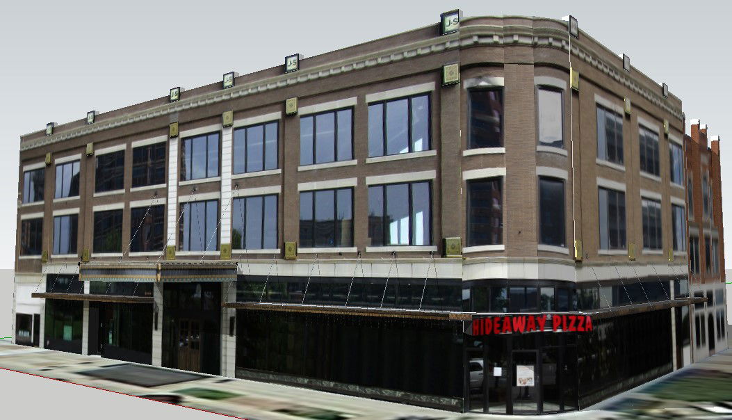 Commercial Complex Zoning and Office Floor Plan in DWG Drawing File