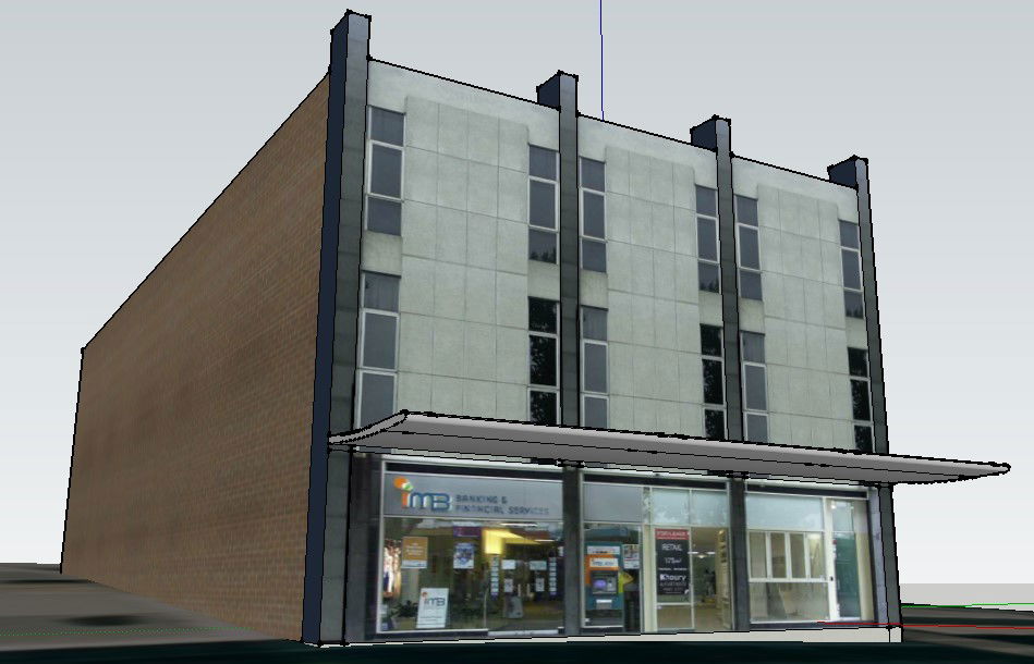 Architecture of Commercial Building Complex in DWG Drawing File