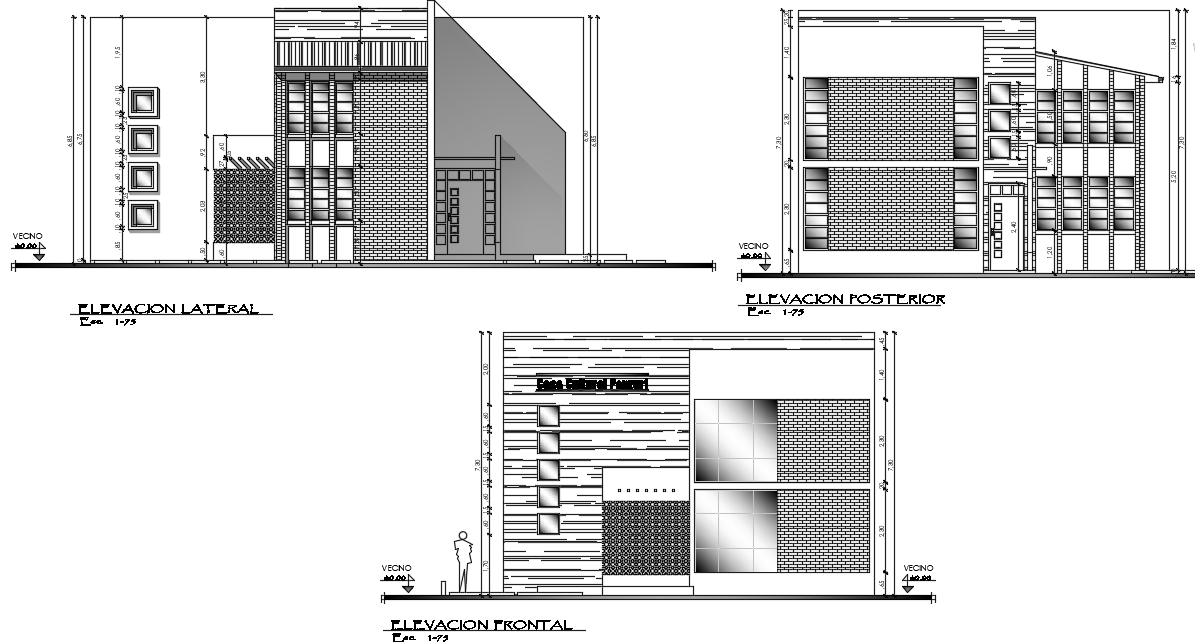 Commercial Elevation working detail dwg file