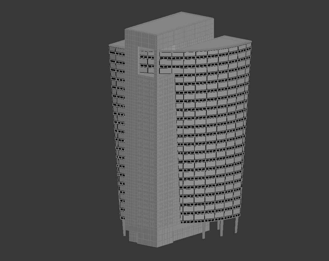 Commercial Office Building 3D Max Design for Workspace Planning files