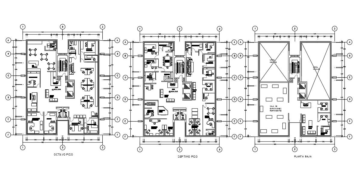 Commercial Office Floor Plan DWG File