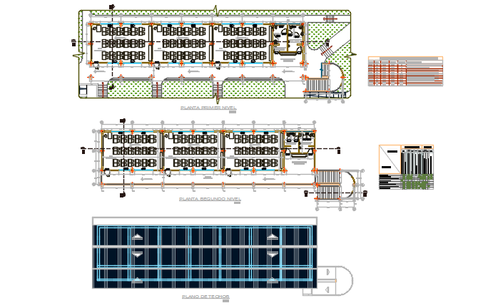 Commercial Plan and elevation detail dwg file