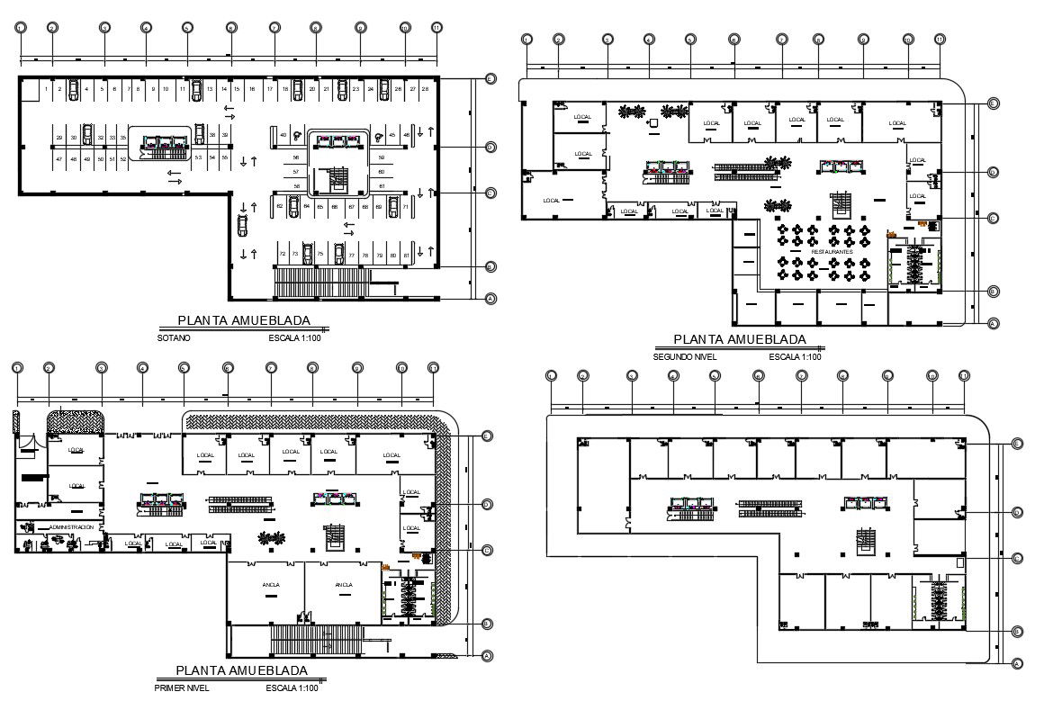 Commercial Shop Building AutoCAD File