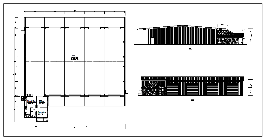 Commercial Shop Design Lay-out & elevation.