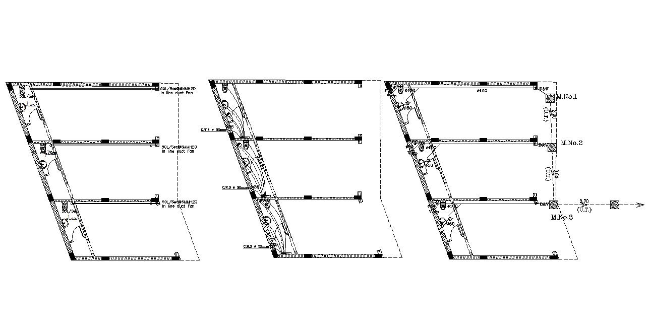 Commercial Shop Toilet Drainage And Water Pile Line Plumbing Plan