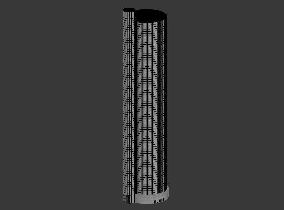 Commercial Tower Shape Building 3D Max Model for Urban Planning files