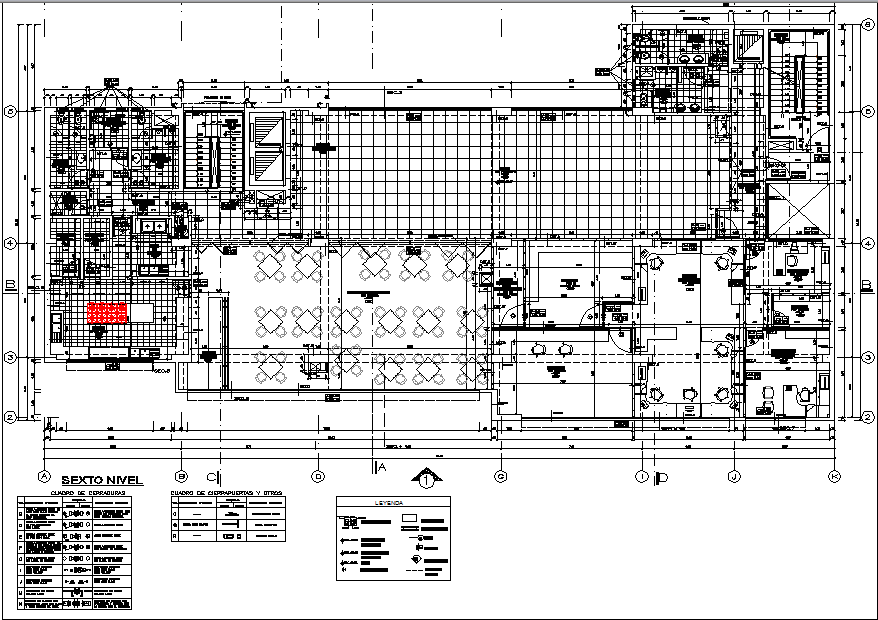 Commercial Working plan detail dwg file